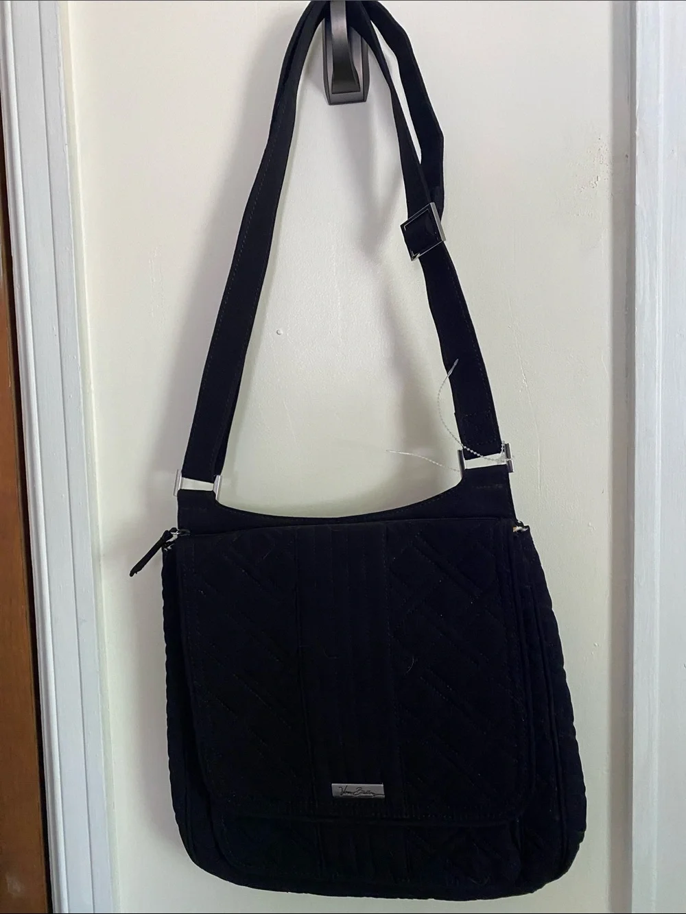 Vera Bradley Quilted Black Crossbody Shoulder Bag - Women